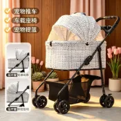 【可摺疊可分離提籃】寵物推車 狗狗貓咪輕便外出推車 小型犬貓推車 遛狗機車可載