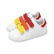 adidas 愛迪達 休閒鞋 Stan Smith CF I 小童 學步鞋 白 紅 魔鬼氈 史密斯 運動鞋  IE8124