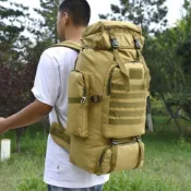 (店+)80L 超大容量戶外登山包(防潑水 雙肩包 露營收納袋 外出收納袋 戰術機能背包 大容量收納袋 多層軍用背包)