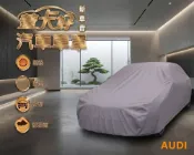 台灣製汽車車罩-7人座大型休旅車(AUDI / 新車寶款灰藍色)