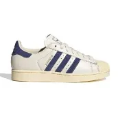 【adidas 愛迪達】Superstar II 男鞋 女鞋 米白藍色 皮革 復古 貝殼頭 運動 休閒鞋 KZ6732