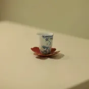 竹逸 荷口聞香杯 手繪品茗杯 高身杯 客杯 杯墊 釉下彩 聚香杯 茶具 手工製作