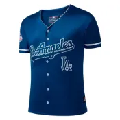 (店+)【MLB】MLB 球衣 洛杉磯道奇隊 藍色 棒球衣 棒球襯衫 中性 MLBJS520220-BLU