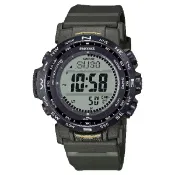 大高雄鐘錶城 CASIO 卡西歐 PRO TREK PRW-35系列 PRW-35Y-3B 太陽能六局電波三重感應器戶外運動腕錶 44.6mm｜樂天領券現折★全館特惠中★指定刷卡回饋10%