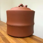 ［Chengyuan***]宜興♦️原礦紫泥高竹段茶葉罐 普洱茶倉 紫砂茶葉罐