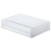 【MUJI 無印良品】PP資料盒/橫式/薄型 整體：約寬37×深26×高9cm　內寸：約寬34×深22.5×高5.5cm
