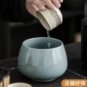 好物優選🐨水盂 水方 建方 筆洗 茶渣桶 廢水盂 具配件廢水缸 茶渣缸陶瓷大号茶渣缸桌面水盂茶洗杯复古建水废水桶水洗缸