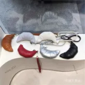 🎇免運特價✨小牛角包黑色質感錢包新款感韓係ins小包口紅包卡包小衆餃子包#免運
