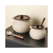 (店+)耐高溫豬油罐大容量家用廚房簡約陶瓷調味罐辣椒油罐帶湯匙