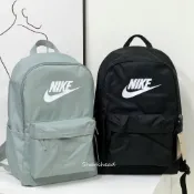 (店+)【NIKE 耐吉】【Sharkhead】現貨 Nike Logo Backpack 後背包 雙肩背 黑白 書包 深藍 DC4244-010