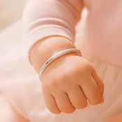 999純銀手鐲|嬰兒(0-4歲)尺寸手環亮面素面|可調整大小