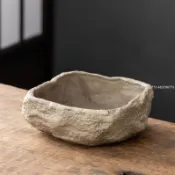 台灣出貨 仿石頭茶洗 茶渣缸 水盂 建水 廢水缸 杯洗 茶具收納 陶瓷茶壺 汝窯茶具 水缸 泡茶配件 大中小號