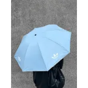 -EJ- 現貨 ADIDAS ORIGINALS 三葉草 自動摺疊傘 藍 彩色內裏 晴雨傘 遮陽傘 8傘骨 21吋