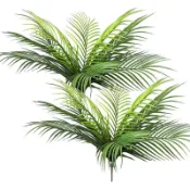 50cm 人造植物 人造棕櫚葉 9叉鐵樹葉 假棕櫚熱帶綠植蕨類叢林假植物 DIY 花園 居家裝飾