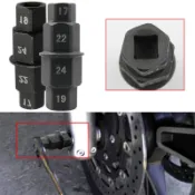 歡樂購物網 汽車摩托車機車維修工具前輪主軸拆卸扳手17 19 22 24mm一體六角套筒
