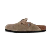 (店+)【BIRKENSTOCK 勃肯】1026694 Birkenstock Boston 圓頭搭扣半拖包頭拖鞋 女款 褐色