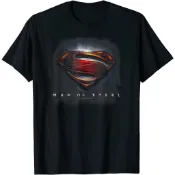 DC超人Superman圖案印花男士百分百純棉圓領短袖T恤