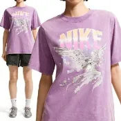 【NIKE 耐吉】As W Nsw Retro Flair Tee 女款 紫色 水洗 印花 T恤 短袖 IW1198-544