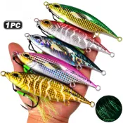 【TTFF】海釣鐵板鉛魚 30g-300g夜光金屬仿生餌 深海船釣拖釣遠投路亞假餌