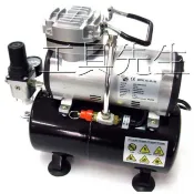 含稅／AS186／送高品質風管【工具先生】無油式 1/6HP 靜音款 空壓機 美甲/美術/模型(3L儲氣桶+調壓濾水裝置