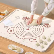 ⭐曲奇生活館⭐食品級揉麪墊加厚硅膠包餃子面墊面板和麪墊子家用案板擀麪塑料板⭐