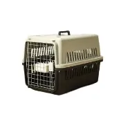 【Pet Life】寵物航空級運輸籠/搬運籠/外出籠 深灰/2號適用15公斤內