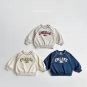 韓國 Vividi｜CHEESE 撞色車線休閒大學T