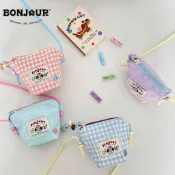 【🔥免運選我，臺灣出貨】BONJOUR 自制迷你豆腐包馬卡龍女生單肩包學生上課通勤小包斜挎包好用 熱推