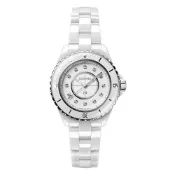 CHANEL 香奈兒 H5703 J12 白色鑽石時標 33mm 石英
