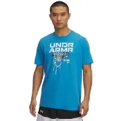 【UNDER ARMOUR】UA 男 60/40s Hoops Net 短袖T-Shirt_1390188-452(藍色)