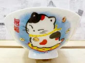 【震撼精品百貨】招財貓 招き猫 日本招財貓陶瓷碗/飯碗-藍#20500 震撼日式精品百貨