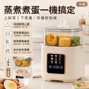 台灣熱銷🔥多功能蒸蛋器 早餐機 蒸煮蛋機 上蒸下煮一機搞定 雙層蒸籠 電煮鍋 觸控面板 蒸蛋煮蛋玉米地瓜蔬菜 家用小型料理鍋