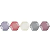 【Le Creuset】瓷器六角盤21cm(藍鈴紫/薔薇粉/蛋白霜/迷霧灰/錦葵紫 5色選1)