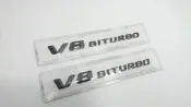 圓夢工廠 Benz 賓士 W205 C205 S205 C63 V8 BITURBO 原廠改裝葉子板消光黑字標 每組2入