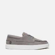 【Timberland】男款灰色低筒皮革休閒鞋(A6C92EL8)