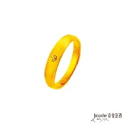 J code真愛密碼金飾 積五路財黃金/水晶女戒指