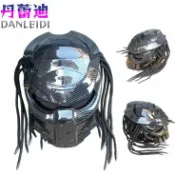 拾光藏寶閣 【DOT ECE認證】全罩安全帽 機車安全帽 機車安全帽 騎行頭盔 哈雷頭盔 鐵血戰士造型 異形風格 酷炫電鍍鏡片 重機騎士專用
