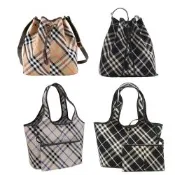 BURBERRY 英倫經典斜格紋水桶包/托特包(多款選)