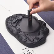 成名在望 硯台 俞唐澄泥硯帶蓋硯台墨海墨碟原石 天然多功能四大名硯墨磨文房四寶硯台學生初學入門書法硯台墨池國畫用品 【CM5956】