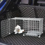 協貿國際日用品生活5館 車載狗籠貓籠寵物箱外出便攜后備箱中型犬窩車上狗狗窩隔離網狗窩