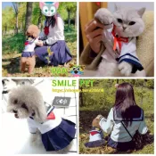 😺現貨秒出🐶 寵物服裝制服 毛小孩 制服 蝴蝶結 美少女 水手服 寵物變裝服裝 貓狗狗寵物慶生 百褶裙 寵物學生制服