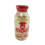 (店+)【台農乳品】台農moo蘋果保久乳飲品 200ML X 24瓶(玻璃瓶包裝)