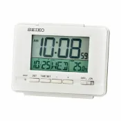 大高雄鐘錶城 seiko SK037 精工鐘 (QHL078W) 極簡風格多功能電子鬧鐘(白)/9.4*12.3*4.8 cm｜樂天領券現折★全館特惠中★指定刷卡回饋10%