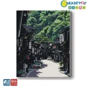 (店+)【Manto】江戶風．奈良井宿-台灣製DIY數字油畫|超取專用大小