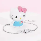 Sanrio學院Mix系列-HelloKitty凱蒂貓晶鑽純銀手鍊