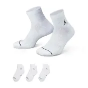 (店+)【NIKE 耐吉】Jordan Everyday 短襪 運動襪 白黑 DX9655-100 襪子 吸濕 排汗 喬丹 白襪 一組3雙入