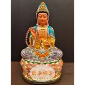 〔歡喜佛具〕八吋八觀音菩薩 觀音佛祖 坐蓮觀音｜法相莊嚴  按金彩繪｜佛像 神像 拜拜用品