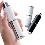 【野思】2入黑白雙色組 8ml皮革旋轉式香水噴霧瓶/分裝瓶