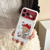 HelloKitty 凱蒂貓鏡子 iPhone17 16 15 Pro Max 硬殼 手機殼 全包防摔 玻璃殼 保護殼
