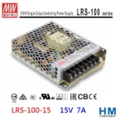 明緯 MW (MEAN WELL) 電源供應器 LRS-100-15 15V 7A -HM工業自動化